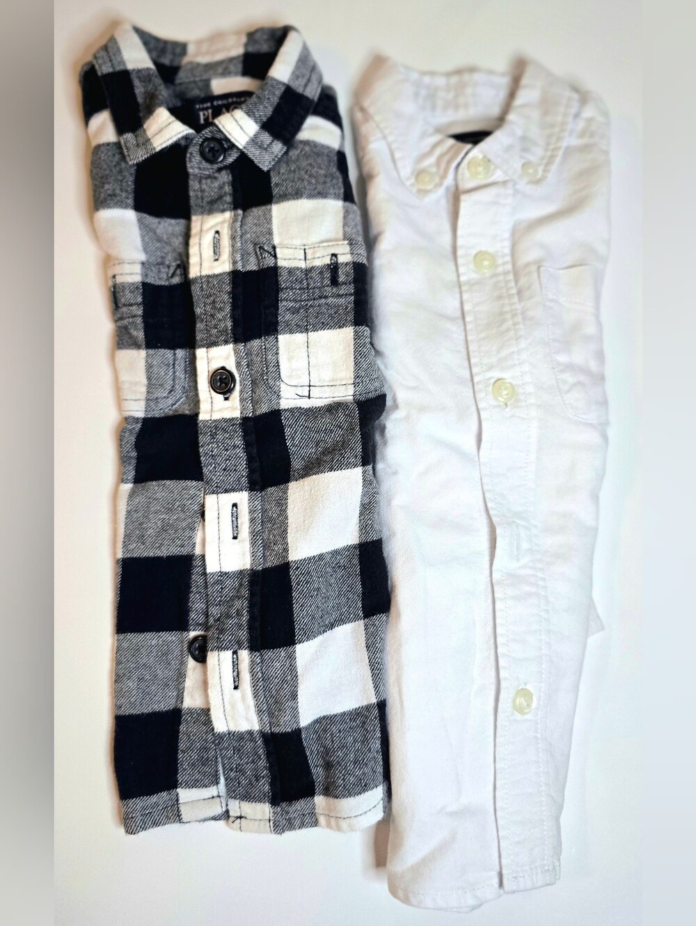 "2 Baby Boys' shirts" The Children's Place Black & White Dress Shirt - Button-Up